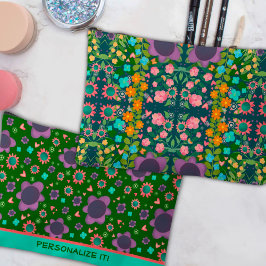 Bolsa de accesorio de patrón floral púrpura Person