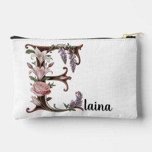 Bolsa de Accesorios Art Nuevo Dorado y Morado Letr