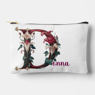 Bolsa de Accesorios Art Nuevo Rosa, Letra Roja D