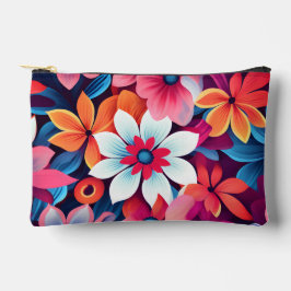 Bolsa de accesorios con estampado floral lindo