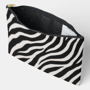 Bolsa de accesorios con patrón de cebra elegante A