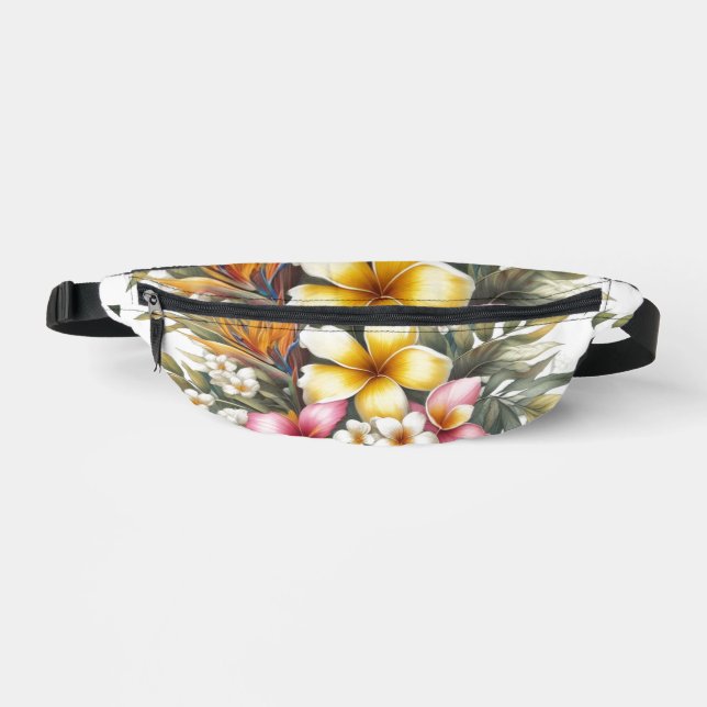 Bolsa de accesorios con tema hawaiano de botánica  (Anverso)