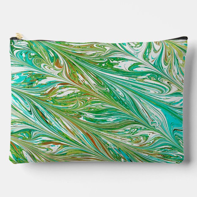 Bolsa de accesorios cosméticos “Diseño verde emplu (Anverso)