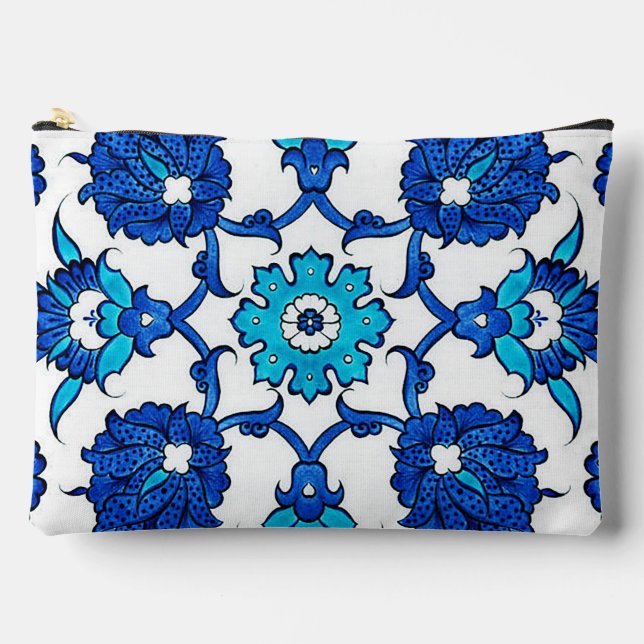 Bolsa de accesorios cosméticos “Dúo floral azul pr (Anverso)