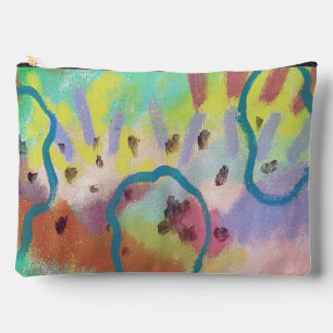 Bolsa de accesorios de arte abstracto funky
