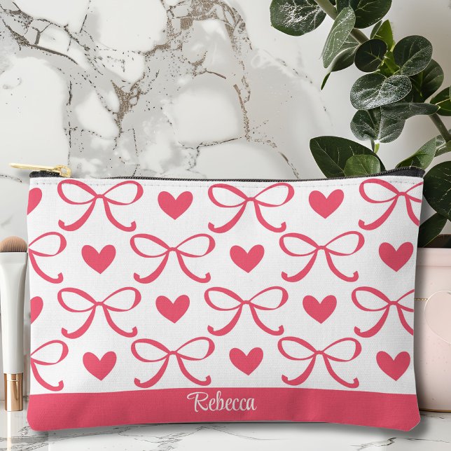 Bolsa de accesorios de Coquette Bow y Heart (Subido por el creador)