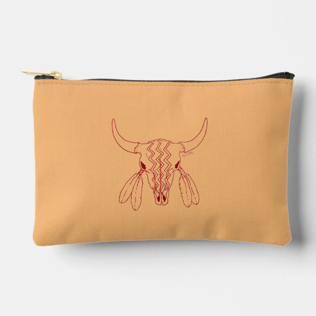 Bolsa de accesorios de cuero de búfalo de baile fa (Anverso)