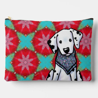 Bolsa de accesorios de Dalmatian sobre Flor de Man