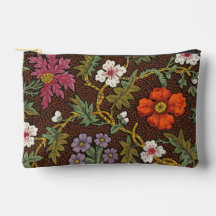 Bolsa de accesorios de dibujo botánico victoriano