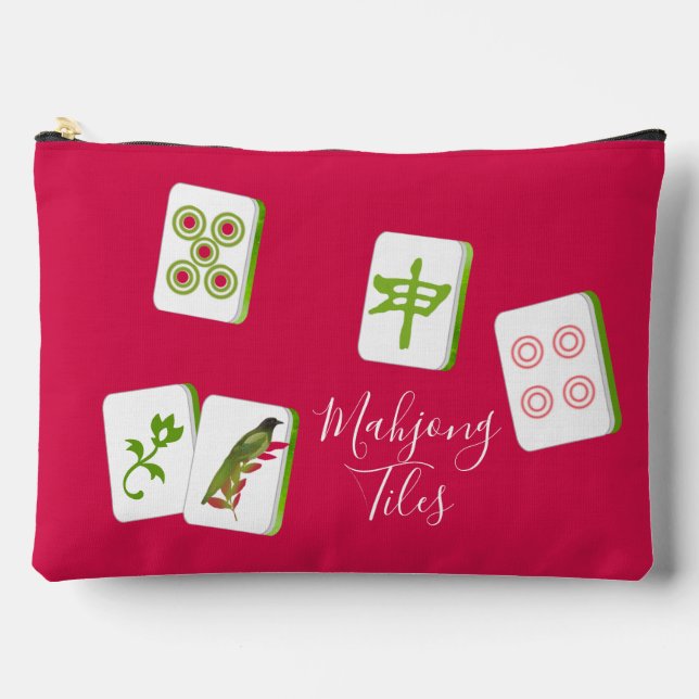 Bolsa de accesorios de fichas de Mahjong y cóctel  (Anverso)