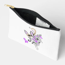 Bolsa de accesorios de flores de Purple Paisley
