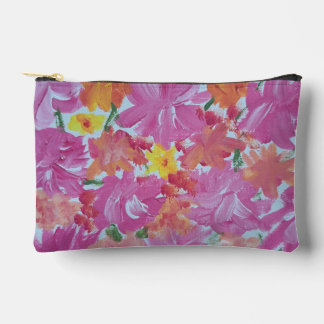 Bolsa de accesorios de flores rosadas para paquete