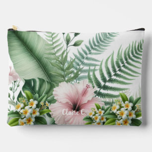 Bolsa de accesorios de follaje de plumeria tropica
