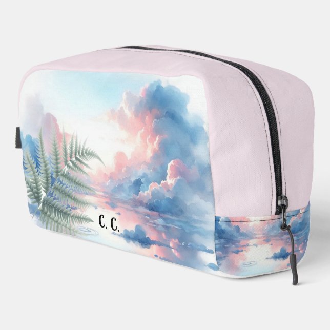 Bolsa de accesorios de helecho tropical acuarela (Esquina derecha)