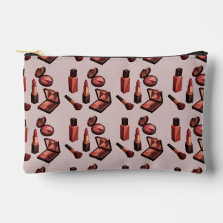 Bolsa de accesorios de maquillaje con patrón de lá