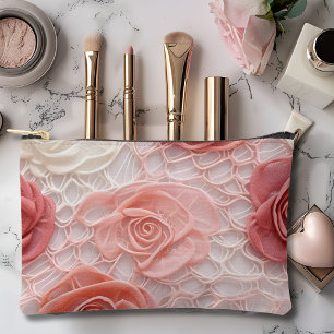 Bolsa de accesorios de maquillaje floral