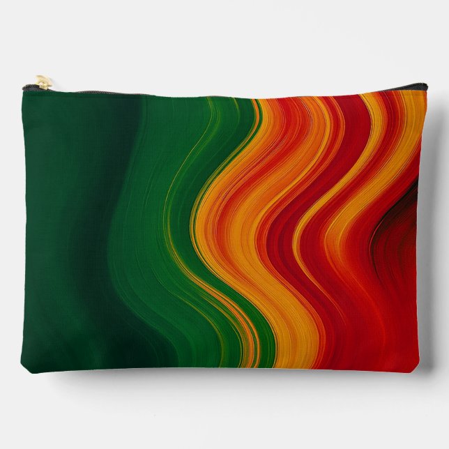 Bolsa de accesorios de onda retro cálida (Anverso)