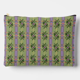 Bolsa de accesorios de rayas de lavanda pálido con