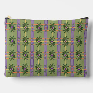 Bolsa de accesorios de rayas de lavanda pálido con