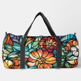 Bolsa de accesorios floral de vidrio tintado color