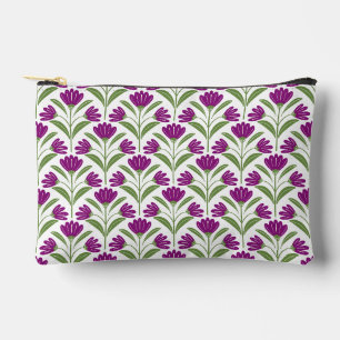 Bolsa de accesorios floral retro púrpura Bota vi