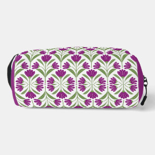 Bolsa de accesorios floral retro púrpura Bota vi