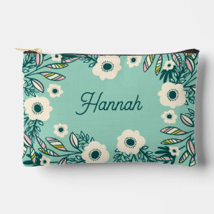 Bolsa de accesorios florales de primavera – Blanco