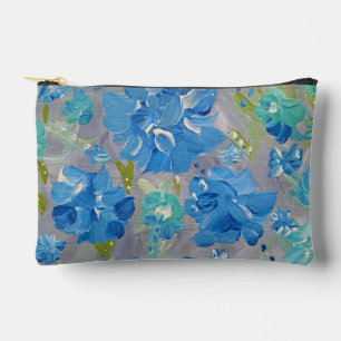 Bolsa de accesorios florales para celebración azul