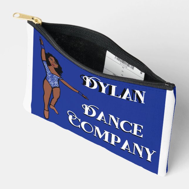 Bolsa de accesorios para bailarines azul animal (Abierto)