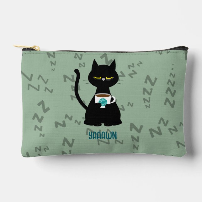 Bolsa de accesorios para gatos con sueño YAAAWN (Anverso)