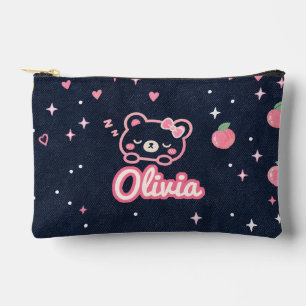 Bolsa de accesorios personalizada con oso durmient