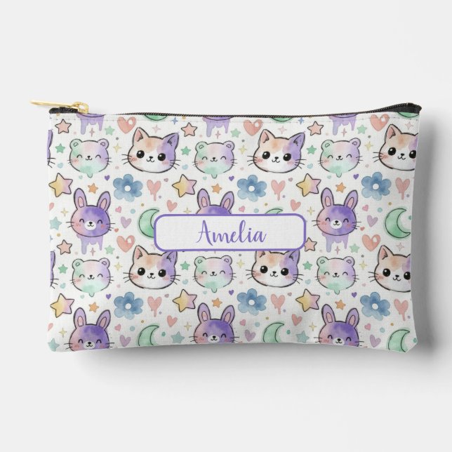 Bolsa de accesorios personalizada de animalito Kaw (Anverso)