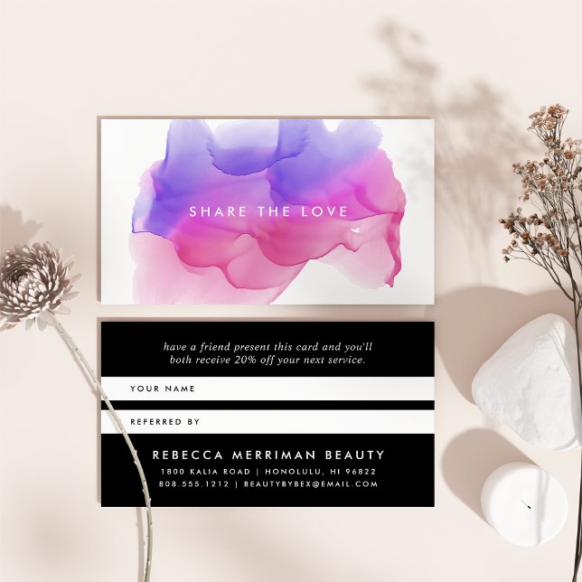 Bolsa de acuarela magenta | Tarjeta de remisión (Subido por el creador)