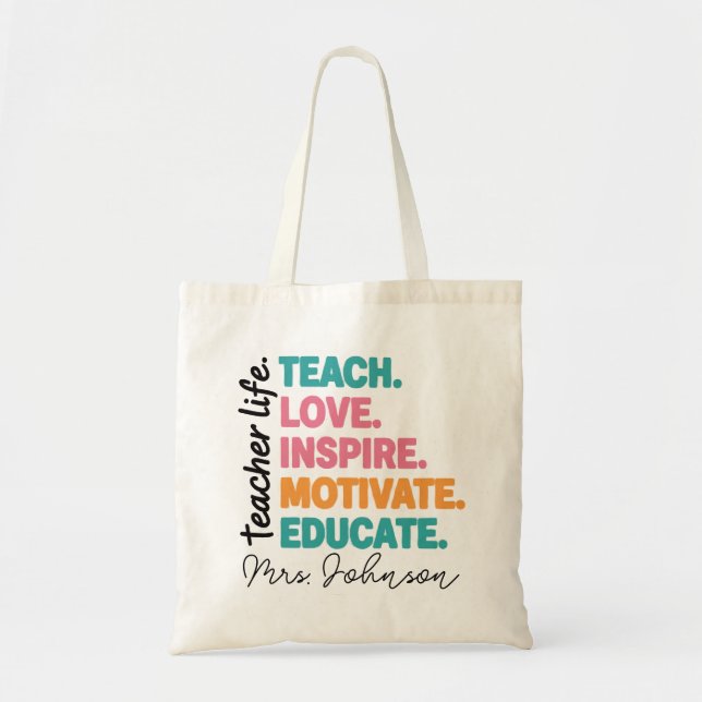 Bolsa de Agradecimiento para Maestros Bolsa de Tel (Frente)