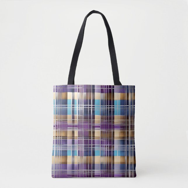 bolsa de aguijón de plaid abstracto (Anverso)