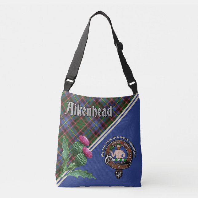 Bolsa de Aikenhead Clan Badge & Tartan Crossbody B (Anverso)