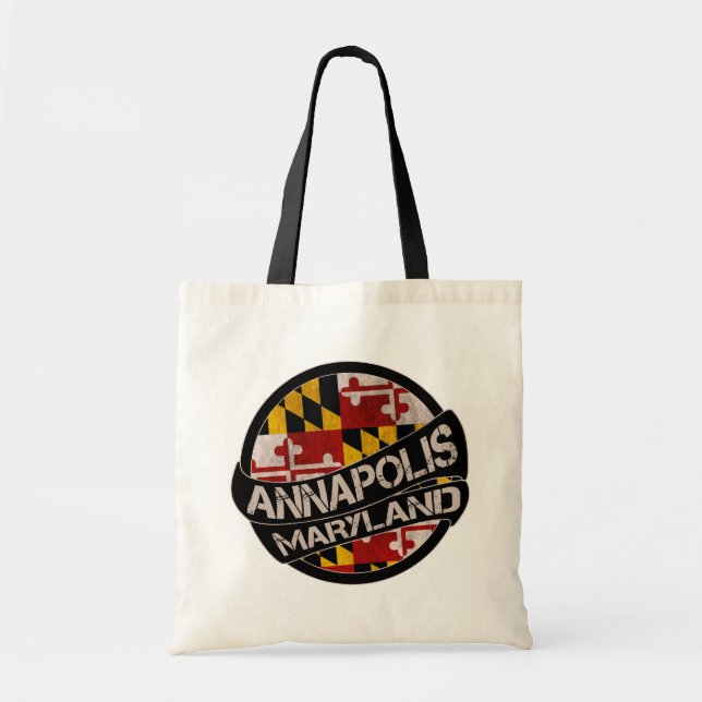 Bolsa de aleta con bandera maryland de Annapolis (Frente)