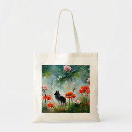 Bolsa de aleta de animal salvaje con flores