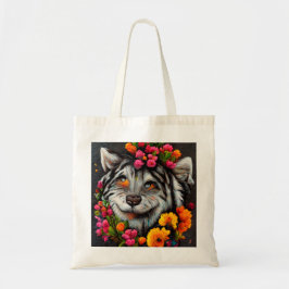 Bolsa de aleta de animal salvaje con flores