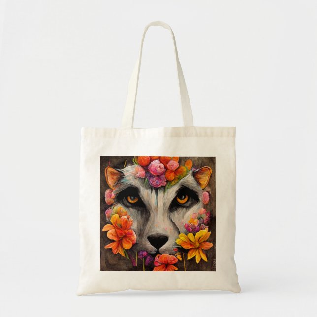 Bolsa de aleta de animal salvaje con flores (Frente)