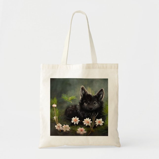 Bolsa de aleta de animal salvaje con flores (Frente)