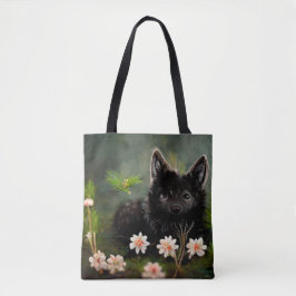 Bolsa de aleta de animal salvaje con flores
