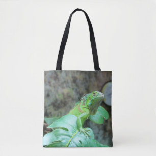 Bolsa de aleta de iguana verde