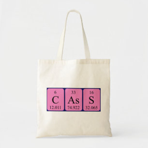 Bolsa de aleta de nombre de tabla periódica Cass