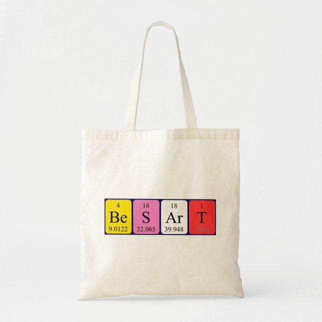 Bolsa de aleta de nombre de tabla periódica de Bes (Frente)