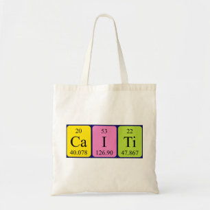 Bolsa de aleta de nombre de tabla periódica de Cai