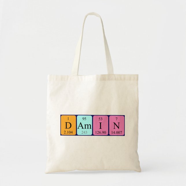 Bolsa de aleta de nombre de tabla periódica de Dam (Frente)