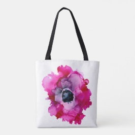 Bolsa de aleta floral pintada a mano con peonía ro