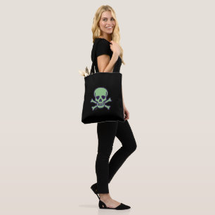 Bolsa de aleta negra del cráneo verde