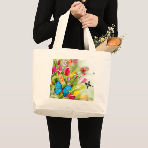 Bolsa de aletas de tulipanes y mariposas